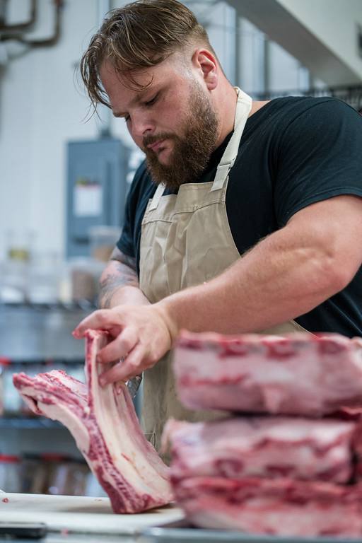 Chef preparing ingredients